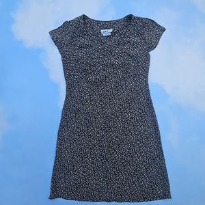 Vintage 90s Floral Mini Dress with Ditsy Floral Pattern